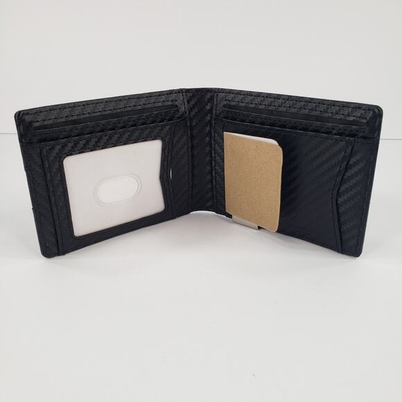 BULLMIND Black Bifold Wallet Bull Slim Thin Minimalist with Money Clip Gift Box - Picture 5 of 8